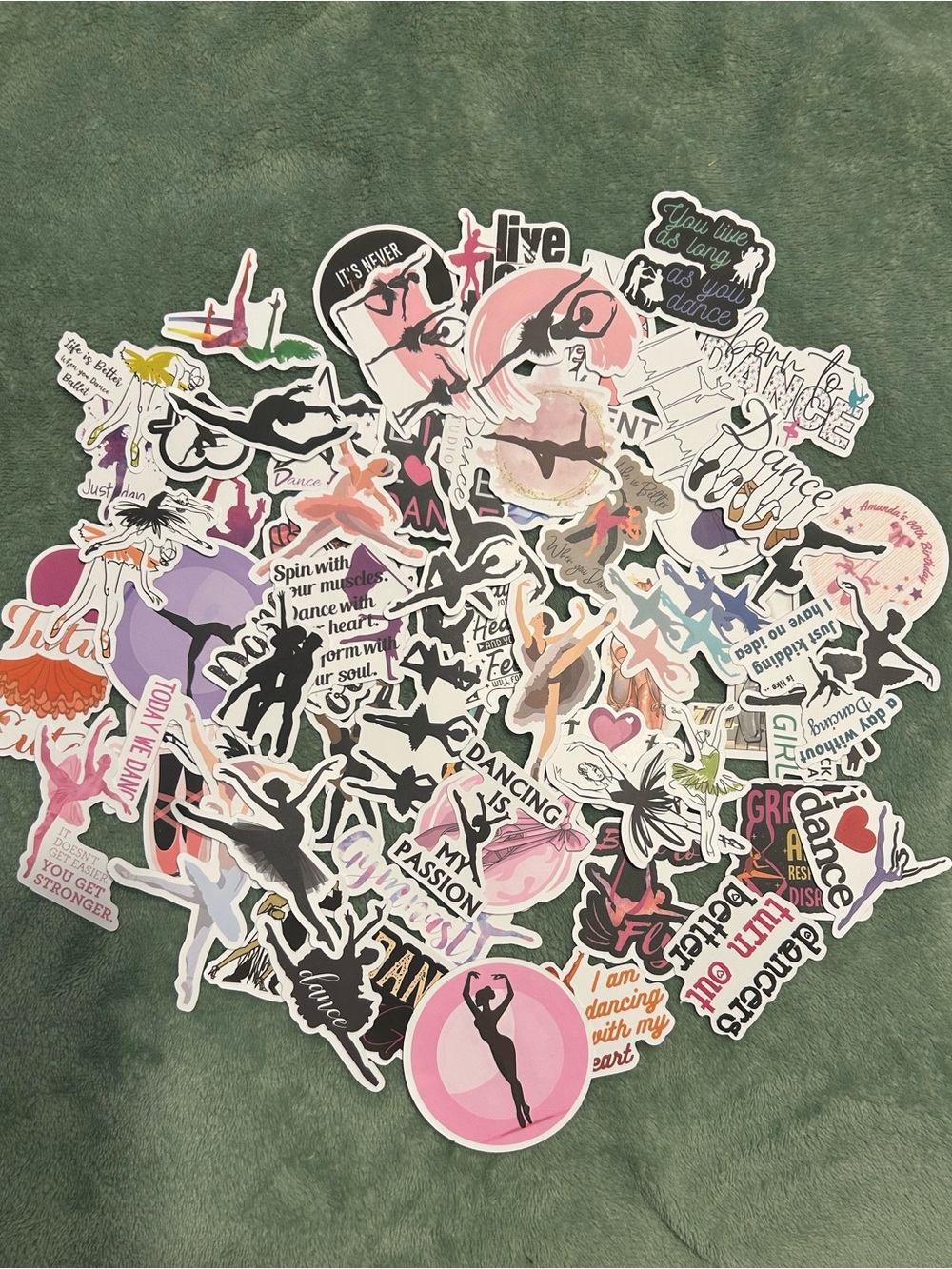 Ballet Dance Ballerina Vinyl Decals Lap Top Water Bottle Sticker Lot of 65+